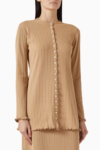 بلوزة فرانك بحافة كشكش