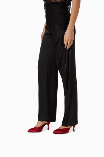 Sitting Pretty 95 Mules in Satin