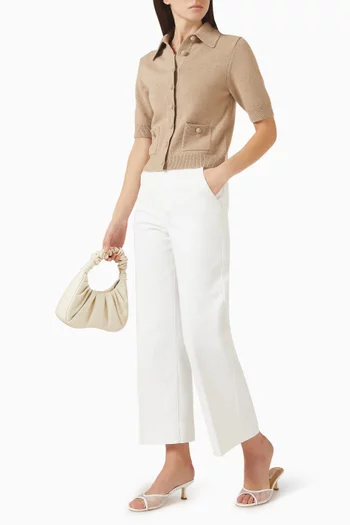 Crop Wide-leg Jeans in Denim