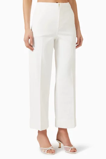 Crop Wide-leg Jeans in Denim