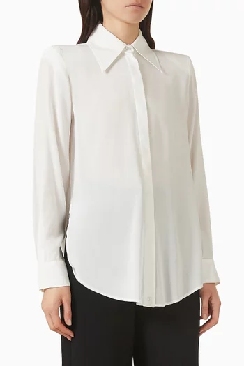 Shoulder-pad Shirt in Cotton
