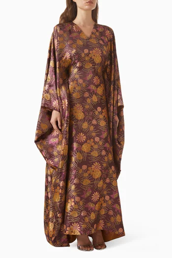 V-neck Dress in Jacquard