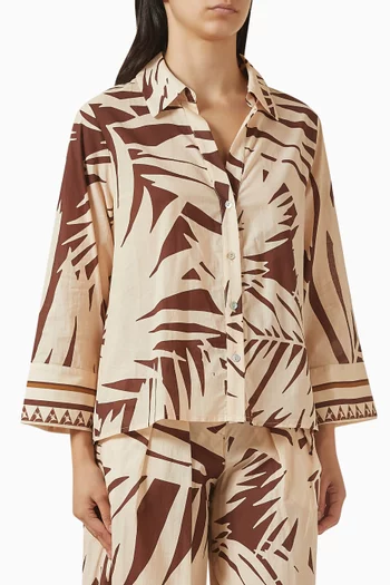 Printed Button-up Shirt