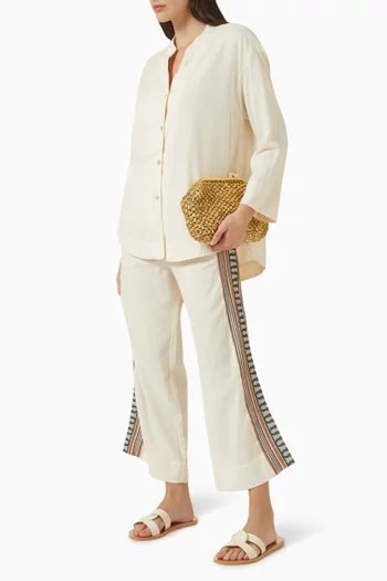 Zakar Embroidered Pants