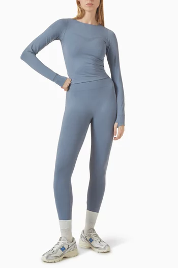 بلوزة إمباكت قصيرة بدون حياكة