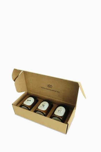 مجموعة شموع موسم الأعياد، 3 قطع