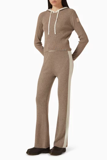 Rib-trim Hoodie in Cashmere Blend