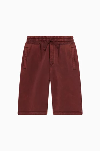 Serigraphic-print Bermuda Pants in Cotton