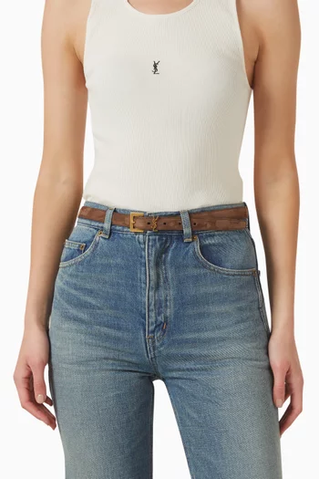 Cassandre Thin Belt in Suede