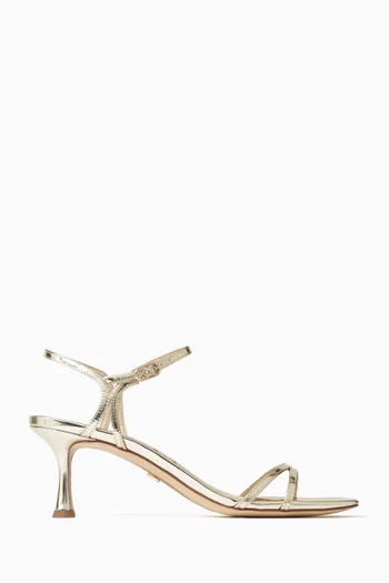 Presley 60  Sandals in Metallic Leather