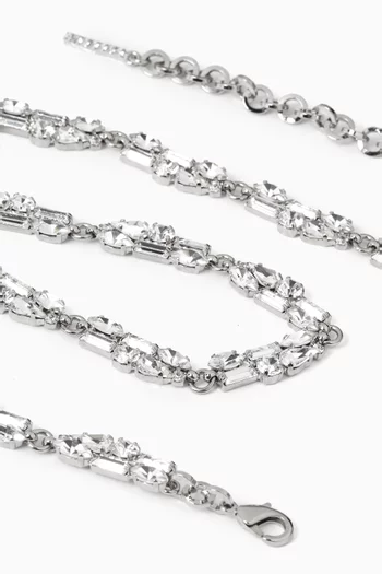 قلادة مرصعة بالكريستال نحاس