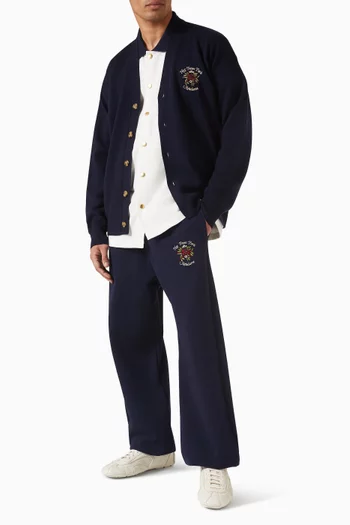 Sweatpants Slogan Rose in Cotton Fleece