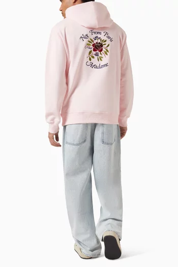 Slogan Rose Hoodie in Cotton