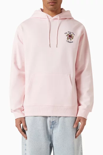 Slogan Rose Hoodie in Cotton