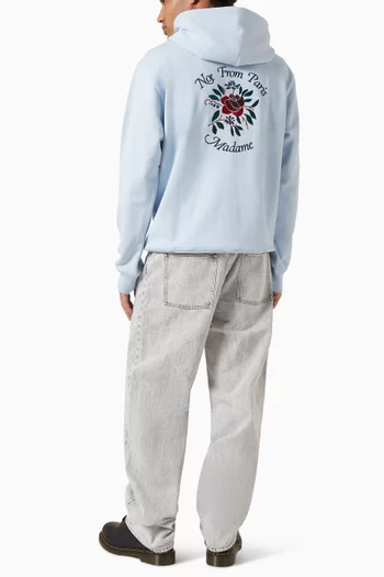 Slogan Rose Hoodie in Cotton