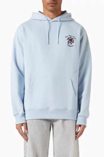 Slogan Rose Hoodie in Cotton