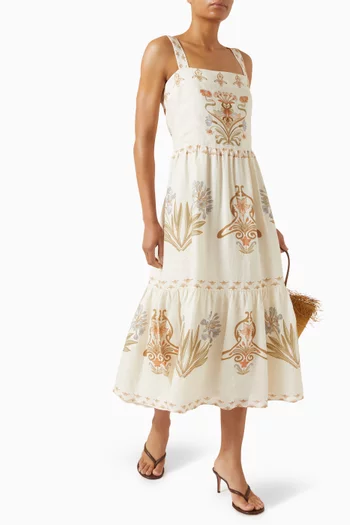 فستان روزي بطبقات متعددة