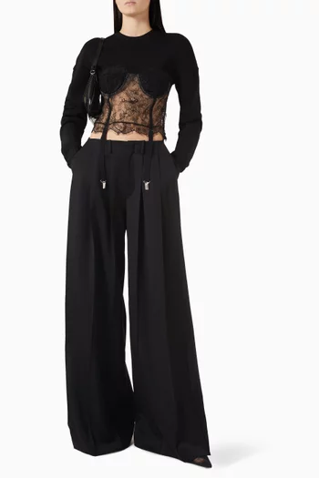 Maglia Lace-insert Sweater in Knit