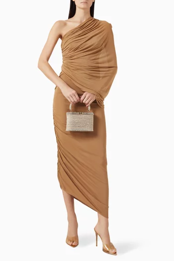Ruched One-shoulder Dress in Jersey