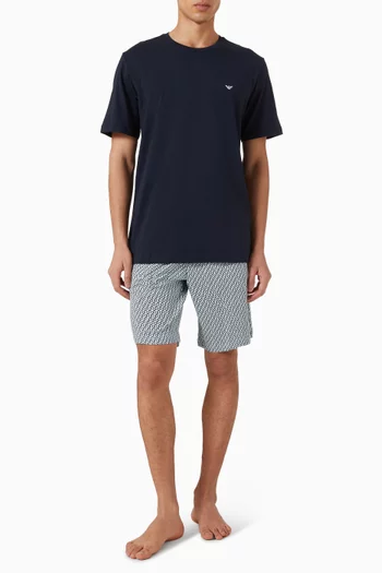 Printed Pyjama Set in Cotton