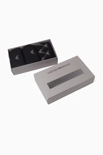 Crew Logo Socks, Set of 3