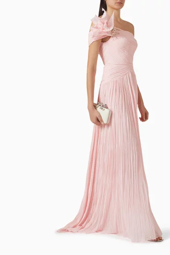 فستان لويتا كريب وشيفون