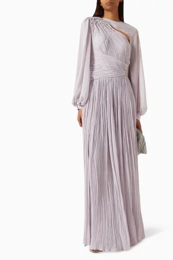 Cadencia Gown in Crepe & Chiffobn