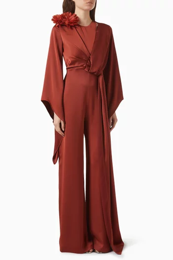 جمبسوت بتطريزات زهور بارزة