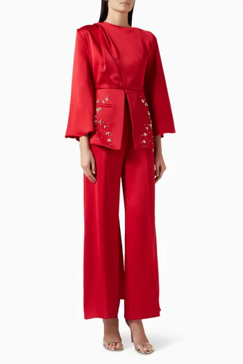 Embellished Top & Pants Set