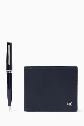 Business Wallet & Armonia Rollerball Pen Gift Set