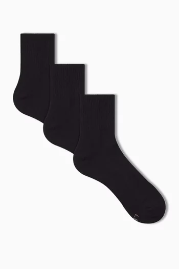 Quarter Crew Logo Socks, Set of 3