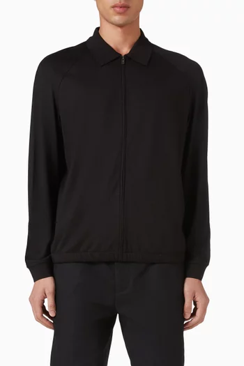 Bomber Jacket in Wool-jersey