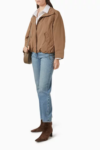 Funnel-neck Jacket in Nylon