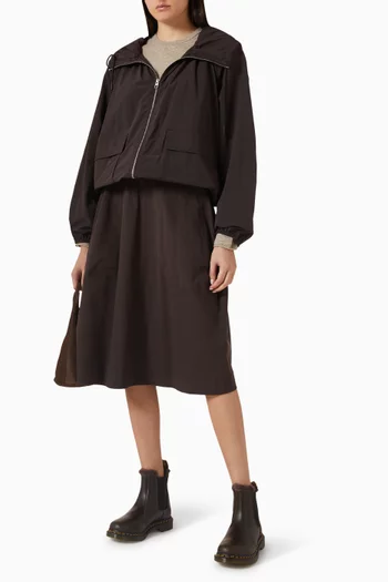 Voluminous Midi Skirt in Cotton