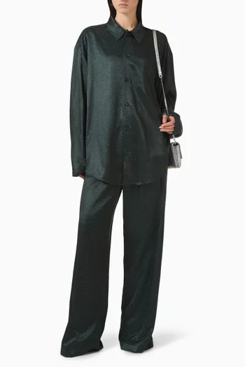 بنطال بيجاما مطرز بالترتر