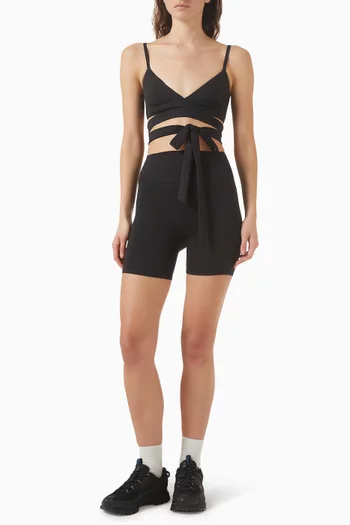 Matte Wrap Front Bra