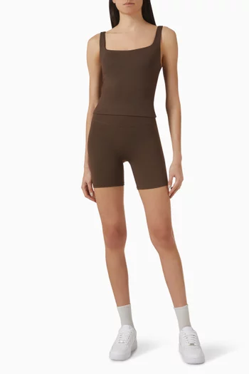 تي شيرت بلا أكمام بفتحة رقبة مربعة مجموعة مت