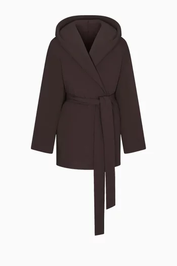 Woven Nylon Wrap Coat