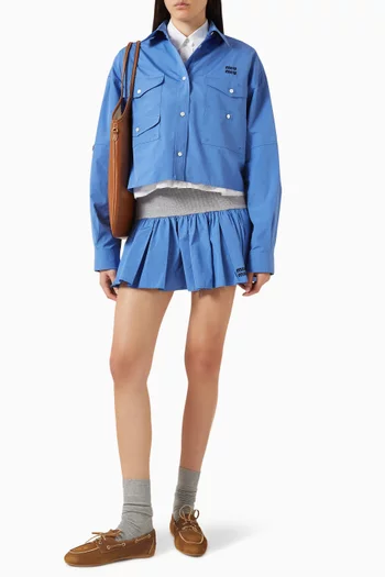 Logo Shirt in Cotton Poplin