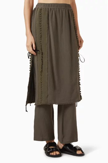 Sivan Apron-panel Pants in Cotton