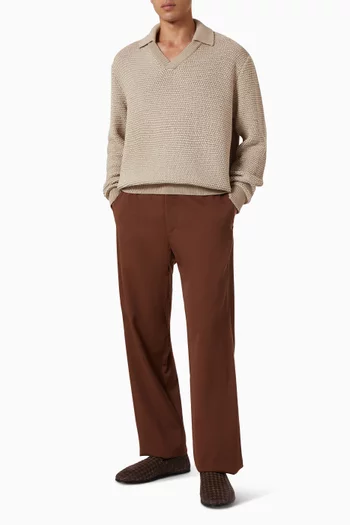 Polo Shirt in Bicolour Piqué