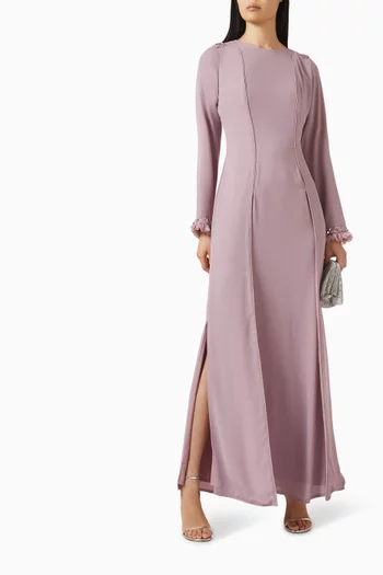 Ruffle Cuff Maxi Dress