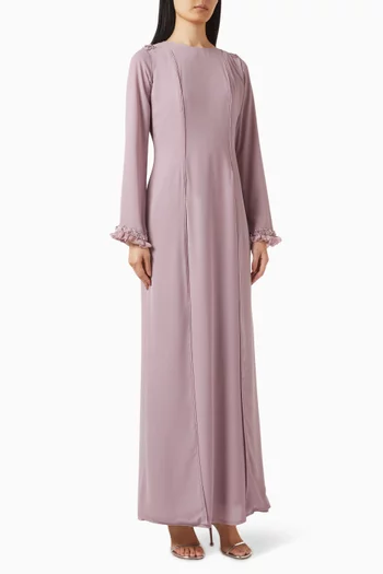 Ruffle Cuff Maxi Dress