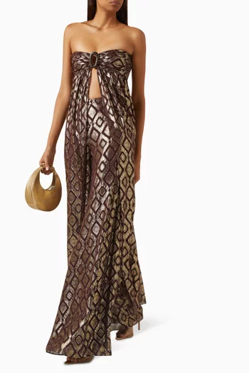 Maxine Geometric Wide-leg Pants