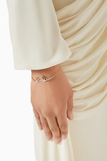 سوار للشاطئ مرصع بالماس ذهب عيار 9