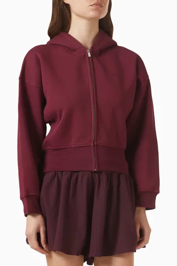 Cocoon Zip Hoodie in Organic Cotton Blend