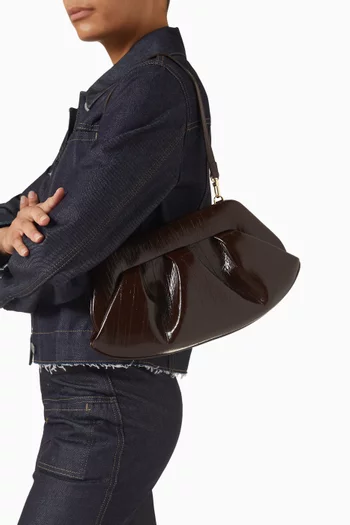 كلاتش بيوس بتصميم مستطيل جلد صناعي