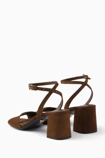 Logo 80 sandals in Suede