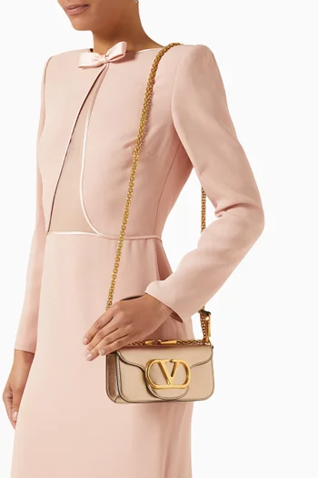 Small Loco Shoulder Bag in Laminated Calfskin