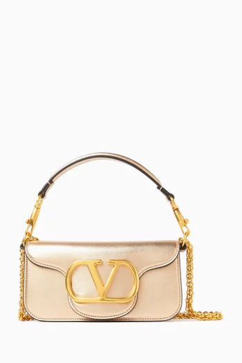 Small Loco Shoulder Bag in Laminated Calfskin